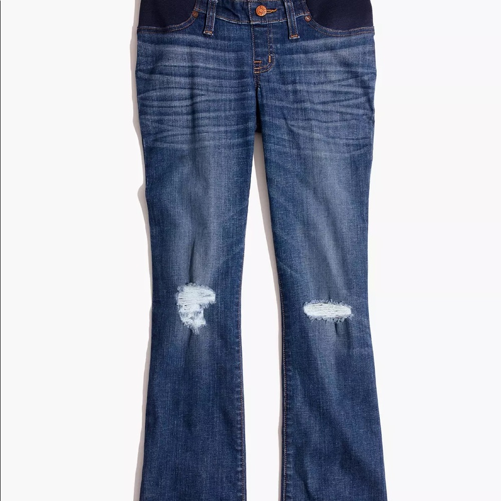 NWOT madewell maternity Demi-boot jeans in robin’s wash size 27